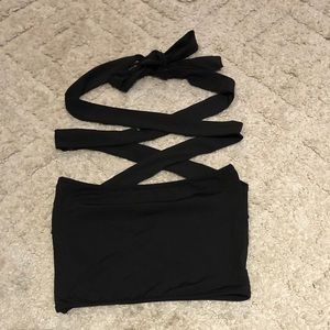 Black Wrap Shirt
